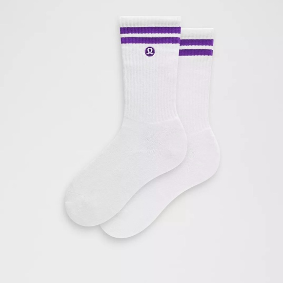lululemon Daily Essential Crew Stripe Socks - Picture 1 of 3